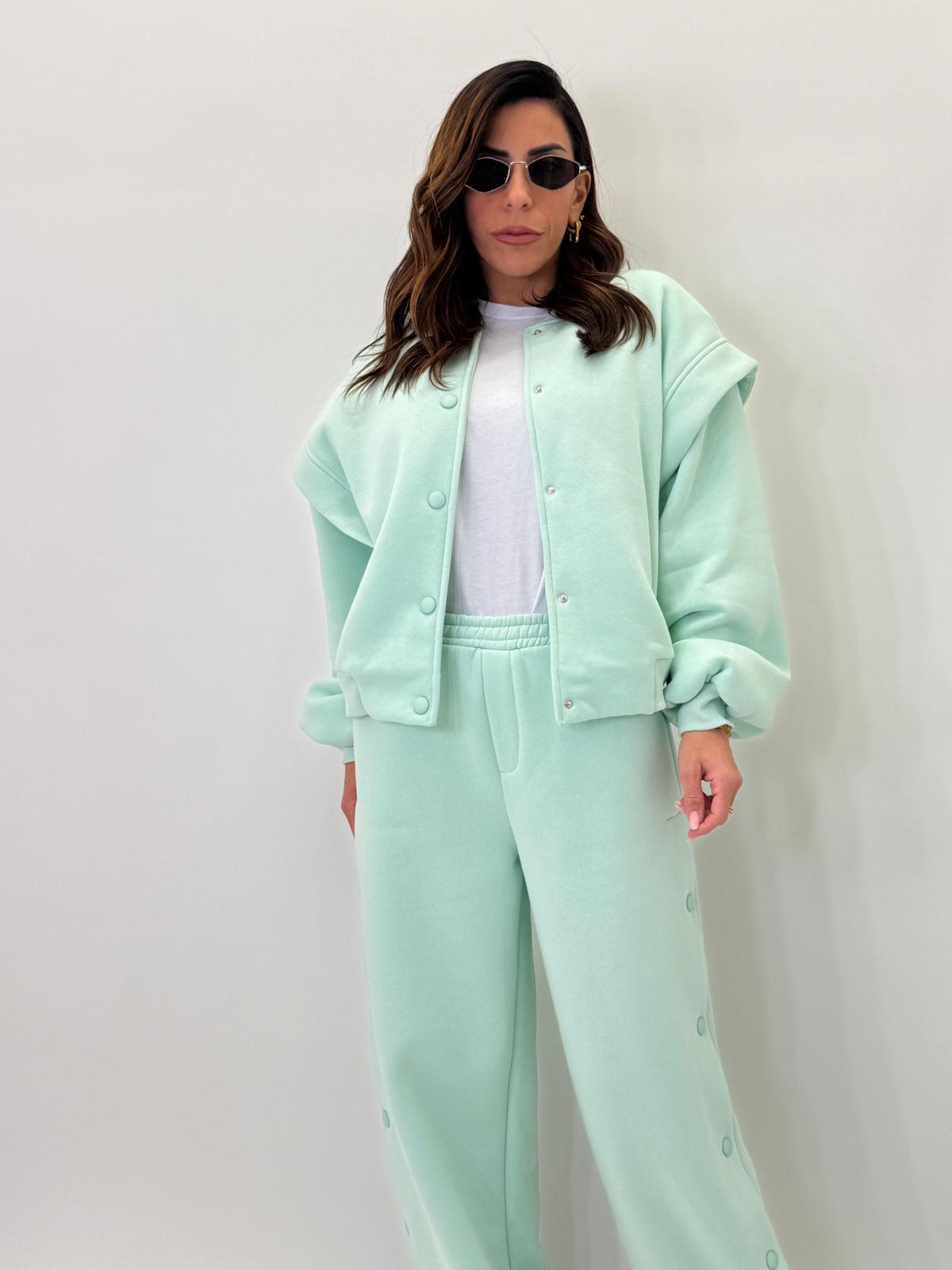 Felpa con bottoni Lumina 5040