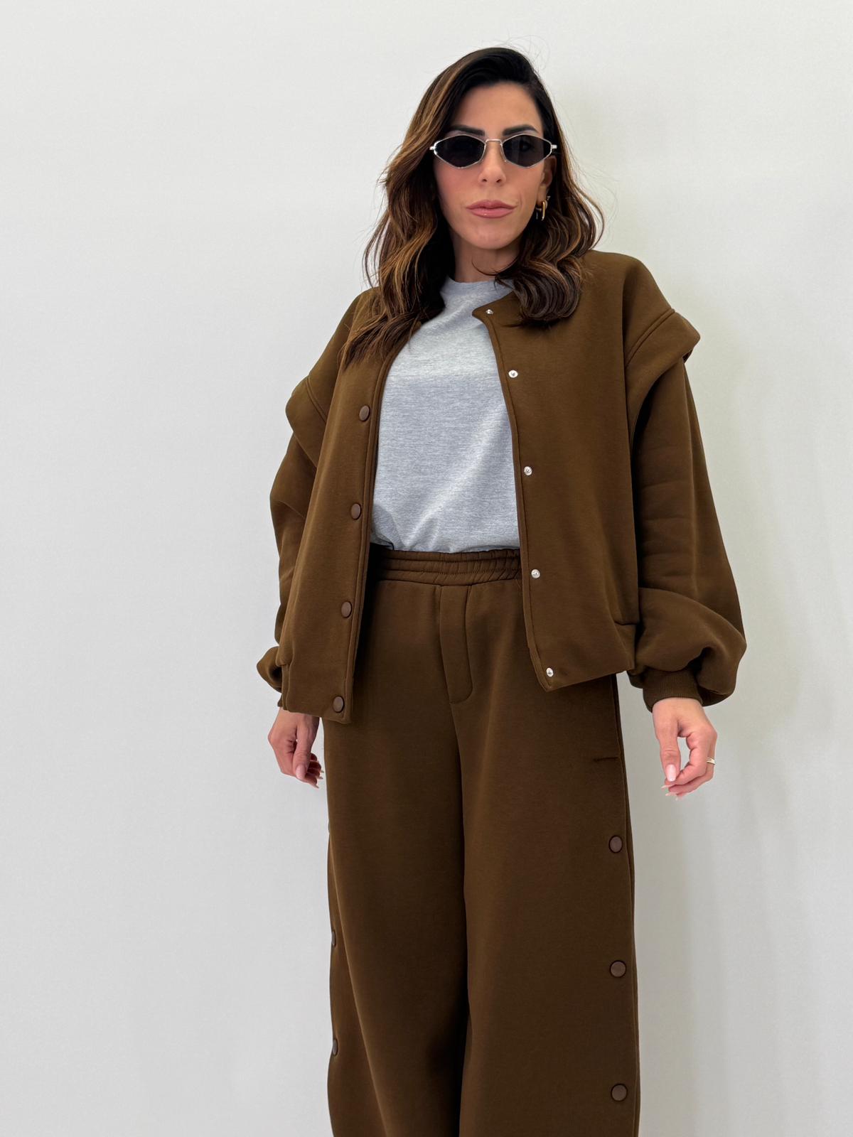 Felpa con bottoni Lumina 5040