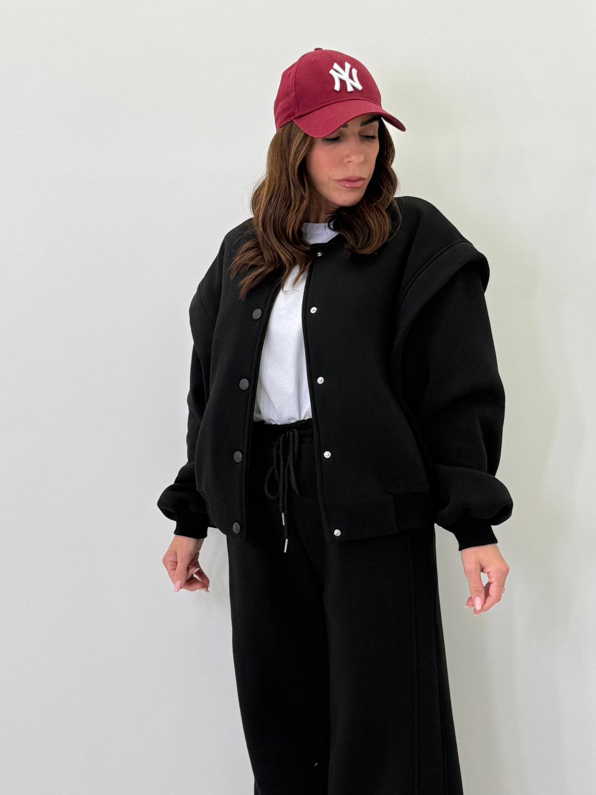 Felpa con bottoni Lumina 5040